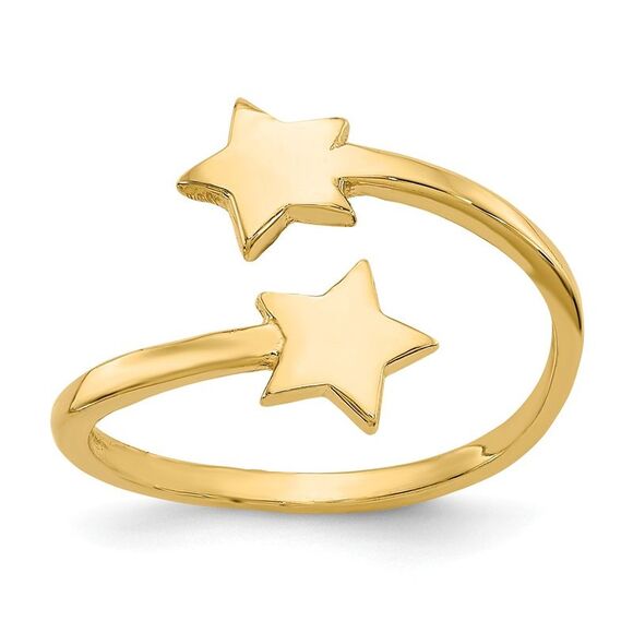 Star Toe Ring in 14 Karat Yellow Gold - Picture 1 of 6